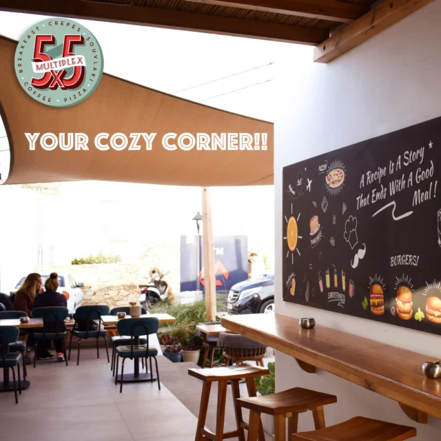 Your cozy corner !!!💘💓
.
.
#5x5multiplex #mykonosdelivery #5x5mykonos #mykonosgreece #lunch #breakfast #breakfasttime #brunch #coffee